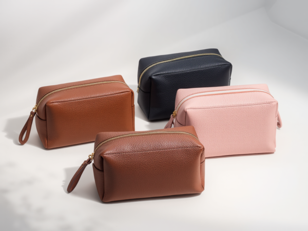 leather makeup bag