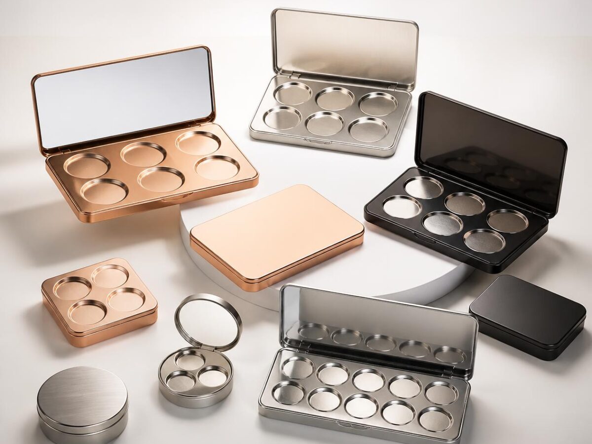 makeup artist depotting containers